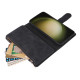 For Samsung Galaxy S24+ 5G Multifunctional Frosted Zipper Wallet Leather Phone Case(Black)
