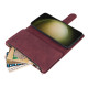 For Samsung Galaxy S24+ 5G Multifunctional Frosted Zipper Wallet Leather Phone Case(Wine Red)