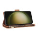 For Samsung Galaxy S24+ 5G Multifunctional Frosted Zipper Wallet Leather Phone Case(Brown)