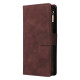 For Samsung Galaxy S24+ 5G Multifunctional Frosted Zipper Wallet Leather Phone Case(Coffee)