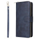 For Samsung Galaxy S24+ 5G 9-Card Slots Zipper Wallet Bag Leather Phone Case(Blue)