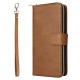 For Samsung Galaxy S24+ 5G 9-Card Slots Zipper Wallet Bag Leather Phone Case(Brown)