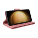 For Samsung Galaxy S24+ 5G Rivet Buckle 9 Cards 3-Fold Wallet Leather Phone Case(Rose Gold)