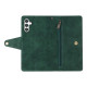 For Samsung Galaxy S24+ 5G Rivet Buckle 9 Cards 3-Fold Wallet Leather Phone Case(Green)