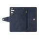For Samsung Galaxy S24+ 5G Rivet Buckle 9 Cards 3-Fold Wallet Leather Phone Case(Blue)