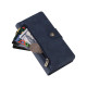 For Samsung Galaxy S24+ 5G Rivet Buckle 9 Cards 3-Fold Wallet Leather Phone Case(Blue)