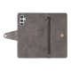 For Samsung Galaxy S24+ 5G Rivet Buckle 9 Cards 3-Fold Wallet Leather Phone Case(Grey)