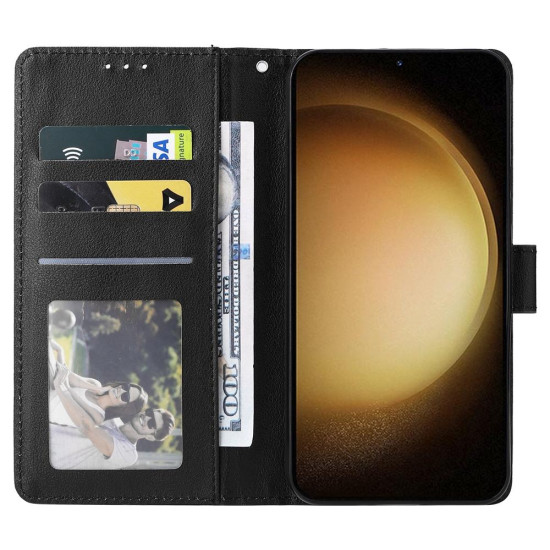 For Samsung Galaxy S24+ 5G 3-Card Slots Multifunctional Leather Phone Case(Black)