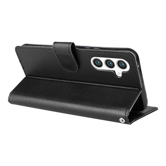 For Samsung Galaxy S24+ 5G 3-Card Slots Multifunctional Leather Phone Case(Black)