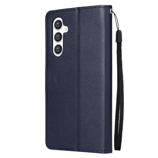 For Samsung Galaxy S24+ 5G 3-Card Slots Multifunctional Leather Phone Case(Blue)