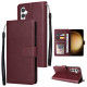 For Samsung Galaxy S24+ 5G 3-Card Slots Multifunctional Leather Phone Case(Wine Red)