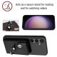 For Samsung Galaxy S24+ 5G Organ Card Bag Ring Holder PU Phone Case(Black)