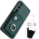 For Samsung Galaxy S24+ 5G Organ Card Bag Ring Holder PU Phone Case(Green)
