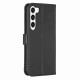 For Samsung Galaxy S24+ 5G Four-leaf Embossed Leather Phone Case(Black)