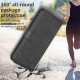 For Samsung Galaxy S24+ 5G Four-leaf Embossed Leather Phone Case(Black)