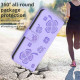 For Samsung Galaxy S24+ 5G Four-leaf Embossed Leather Phone Case(Purple)