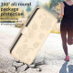 For Samsung Galaxy S24+ 5G Four-leaf Embossed Leather Phone Case(Gold)
