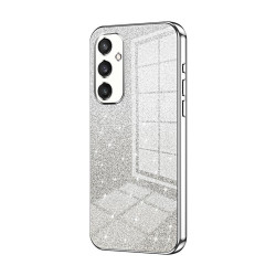 For Samsung Galaxy S24+ 5G Gradient Glitter Powder Electroplated Phone Case(Silver)
