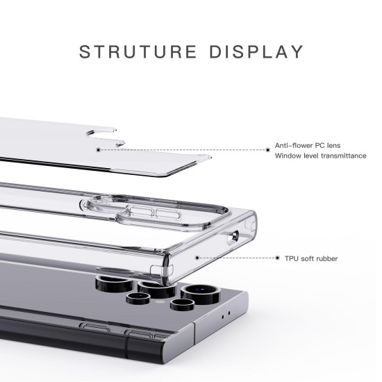 For Samsung Galaxy S24+ 5G Crystal Series PC + TPU Phone Case(Transparent)
