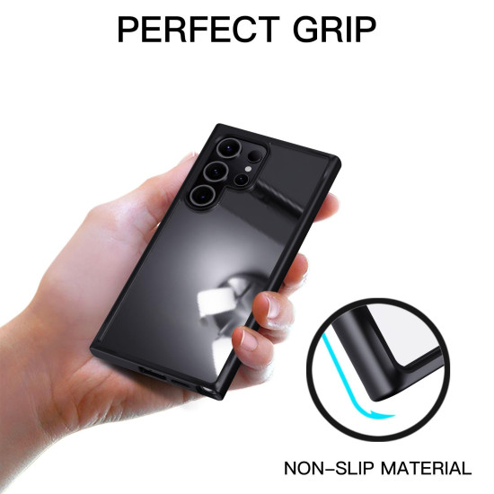 For Samsung Galaxy S24+ 5G Ming Shield Hybrid Frosted Transparent PC + TPU Scratchproof Phone Case(Blue)