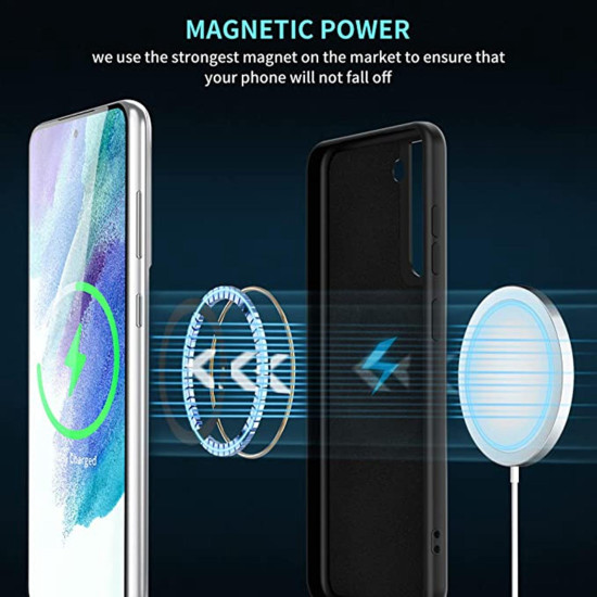 For Samsung Galaxy S24+ 5G MagSafe Magnetic Liquid Silicone Phone Case(Black)