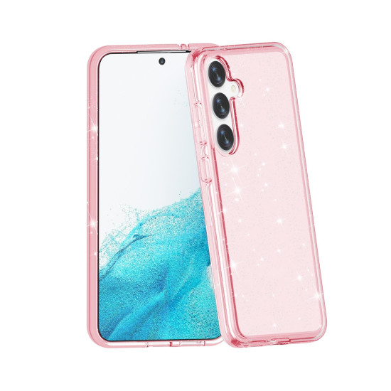 For Samsung Galaxy S24+ 5G Shockproof Terminator Glitter Powder Phone Case(Pink)