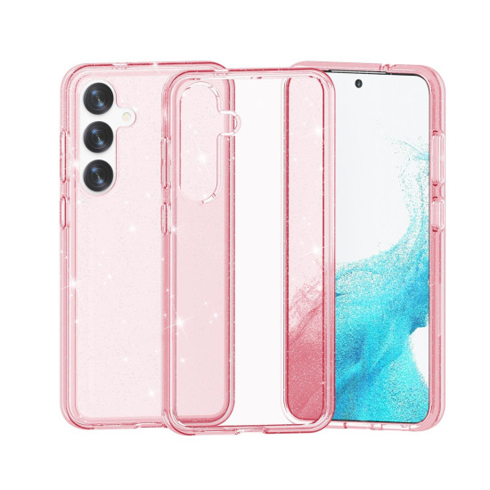 For Samsung Galaxy S24+ 5G Shockproof Terminator Glitter Powder Phone Case(Pink)