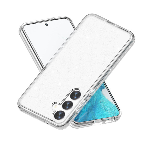 For Samsung Galaxy S24+ 5G Shockproof Terminator Glitter Powder Phone Case(White)