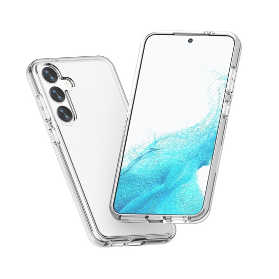 For Samsung Galaxy S24+ 5G Shockproof Terminator Glitter Powder Phone Case(Transparent)