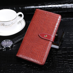 For Samsung Galaxy S24+ 5G idewei Crocodile Texture Leather Phone Case(Red)