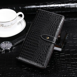 For Samsung Galaxy S24+ 5G idewei Crocodile Texture Leather Phone Case(Black)