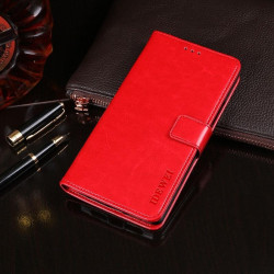 For Samsung Galaxy S24+ 5G idewei Crazy Horse Texture Leather Phone Case(Red)