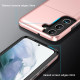 For Samsung Galaxy S24+ 5G Shockproof Armor Phone Case with Card Slot(Gold)