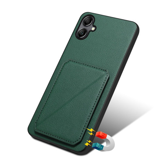 For Samsung Galaxy S24+ 5G Denior Imitation Calf Leather Back Phone Case with Holder(Green)