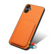 For Samsung Galaxy S24+ 5G Denior Imitation Calf Leather Back Phone Case with Holder(Orange)
