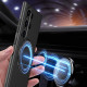 For Samsung Galaxy S24+ 5G Matte Magsafe Magnetic Phone Case with Trolley Holder(White)