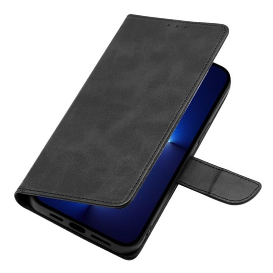 For Samsung Galaxy S24+ 5G Calf Texture Buckle Flip Leather Phone Case(Black)