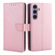 For Samsung Galaxy S24+ 5G Calf Texture Buckle Flip Leather Phone Case(Rose Gold)