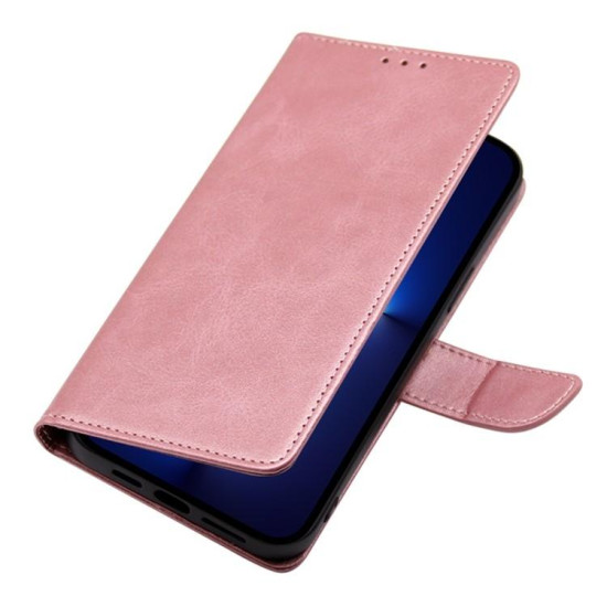 For Samsung Galaxy S24+ 5G Calf Texture Buckle Flip Leather Phone Case(Rose Gold)