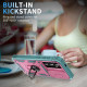 For Samsung Galaxy S24+ 5G Sliding Camshield TPU + PC Phone Case with Holder(Pink+Green)