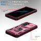 For Samsung Galaxy S24+ 5G Sliding Camshield TPU + PC Phone Case with Holder(Pink+Rose Red)