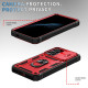 For Samsung Galaxy S24+ 5G Sliding Camshield TPU + PC Phone Case with Holder(Red+Black)