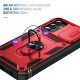 For Samsung Galaxy S24+ 5G Sliding Camshield TPU + PC Phone Case with Holder(Red+Black)