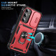 For Samsung Galaxy S24+ 5G Sliding Camshield TPU + PC Phone Case with Holder(Red+Black)