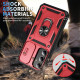 For Samsung Galaxy S24+ 5G Sliding Camshield TPU + PC Phone Case with Holder(Red+Black)