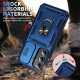 For Samsung Galaxy S24+ 5G Sliding Camshield TPU + PC Phone Case with Holder(Navy Blue)