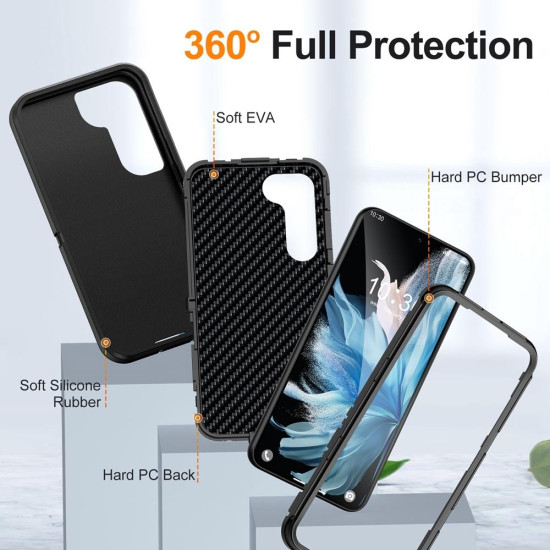 For Samsung Galaxy S24+ 5G / S25+ 5G Life Waterproof Rugged Phone Case(Black)