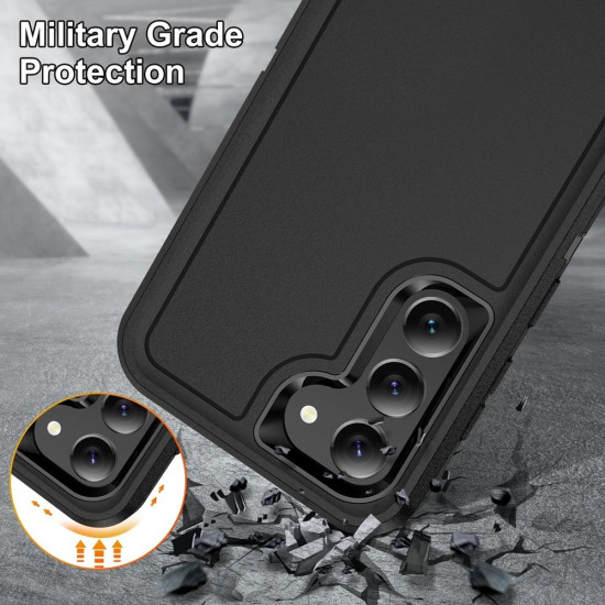 For Samsung Galaxy S24+ 5G / S25+ 5G Life Waterproof Rugged Phone Case(Black)