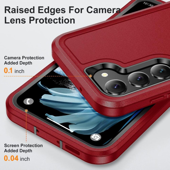 For Samsung Galaxy S24+ 5G / S25+ 5G Life Waterproof Rugged Phone Case(Red + Black)