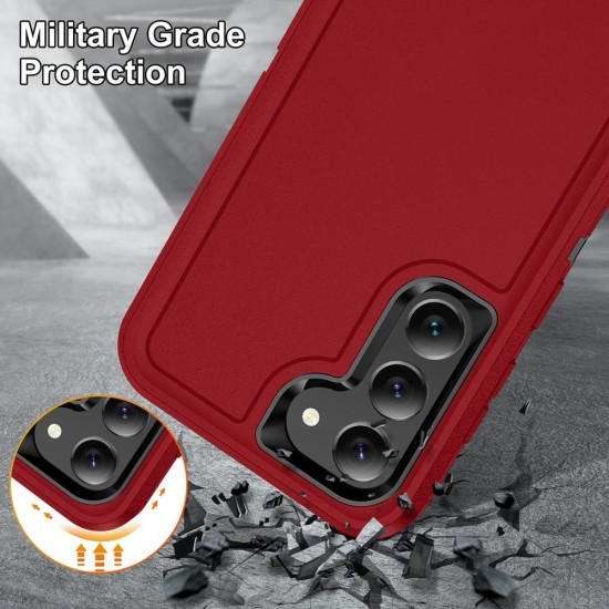 For Samsung Galaxy S24+ 5G / S25+ 5G Life Waterproof Rugged Phone Case(Red + Black)